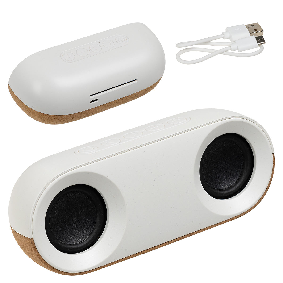 Ovation 10W Stereo Speaker Made With FSC® Cork & Recycled Plastic