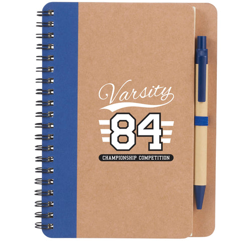 5'' x 7'' FSC® Mix Eco-Friendly Spiral Notebook with Pen