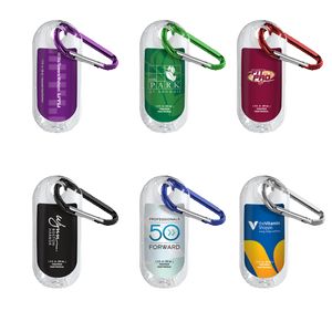 1.9 Oz. Clear Sanitizer in Clear Bottle w/Carabiner
