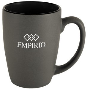 Houston 16oz matte grey/black ceramic mug in Ripple gift box