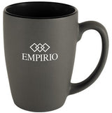 Houston 16oz matte grey/black ceramic mug in Ripple gift box