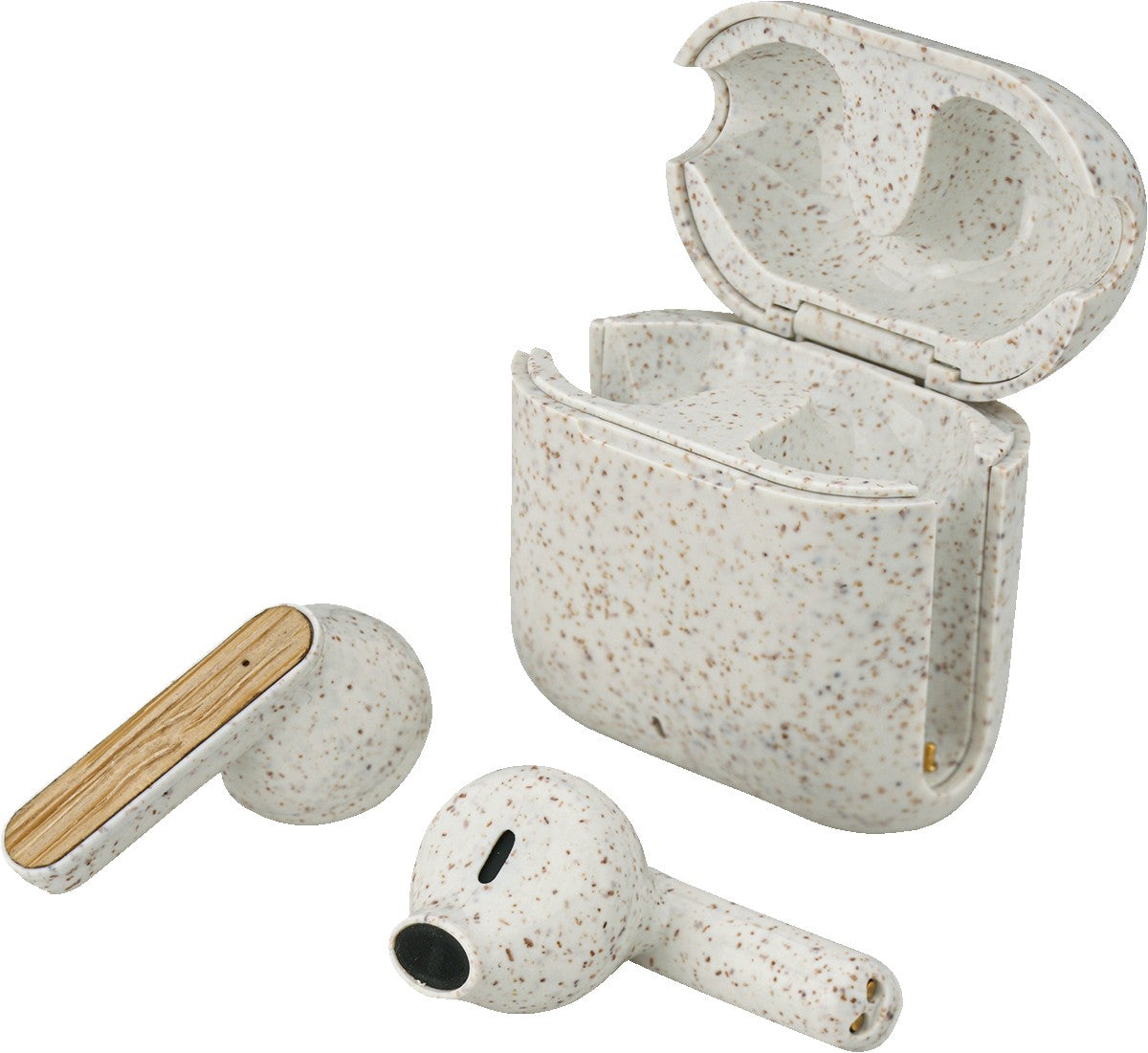 EarthTrendz Wheat Straw & Bamboo Earbuds & Case