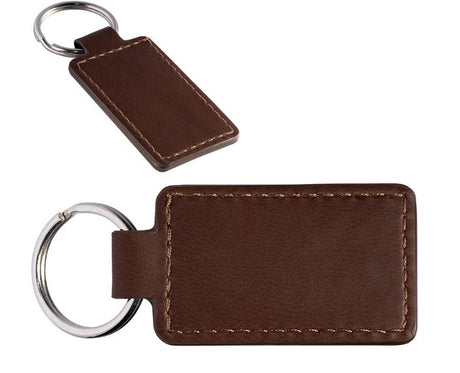 Tuscany™ PU Leather Rectangle Key Ring