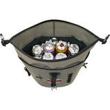 Olive Green/Black Logo Open Top View