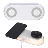 Twin Deck 2-in-1 Wireless Charger with Ambient Light