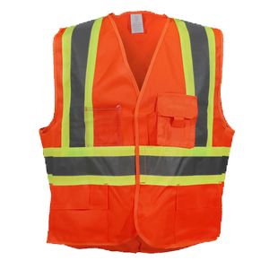 Orange Velcro® Front Safety Vest