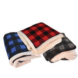 Deluxe Sherpa Throw Blanket- Buffalo Check