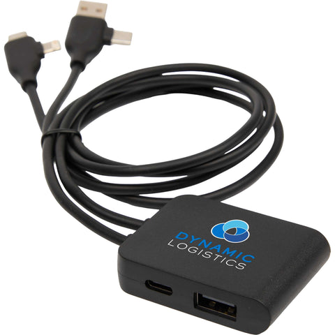 5-IN-1 Charging Cable with USB-A/C Hub