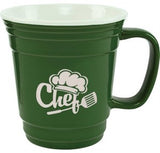 Fiesta 13.4oz 2tone green/white mug in Ripple gift box