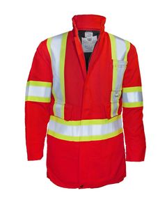 Red Indura® Ultrasoft® Safety Parka Jacket