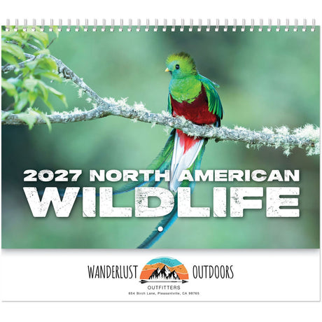 Full Colour North America Wildlife Spiral Calendar