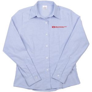 Embroidered Ladies Long Sleeve Oxford Shirt