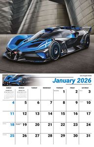 Galleria Wall Calendar 2026 Exotic Cars Eng.