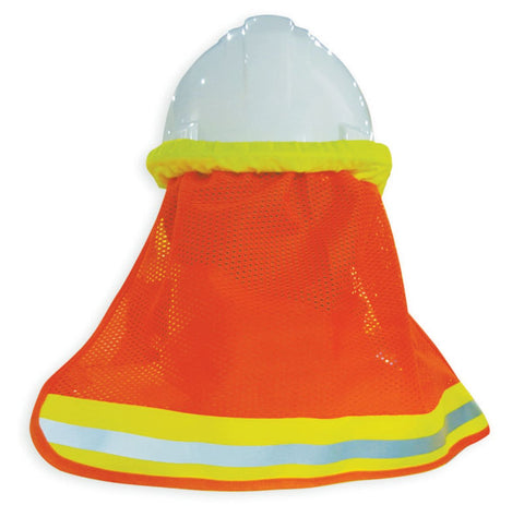 Mesh Sun Shade Orange Safety Hard Hat
