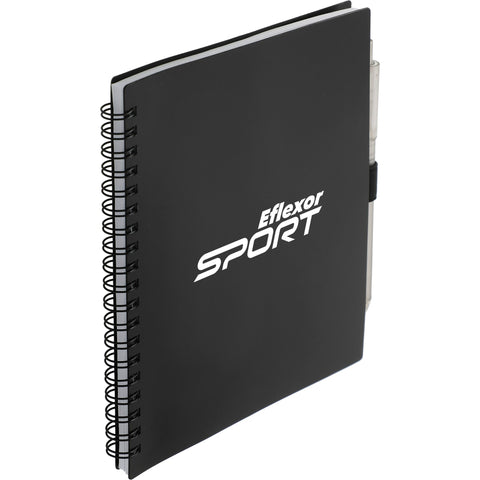 5.5'' x 7'' FSC® Recycled Spiral Notebook w/ rPET Pen