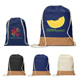 5 Oz. Cotton/Cork Drawstring Backpack