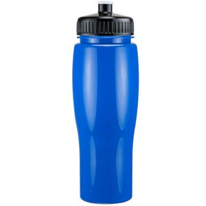 24 Oz. Contour Bottle w/ Push Pull Lid - Solid Colors