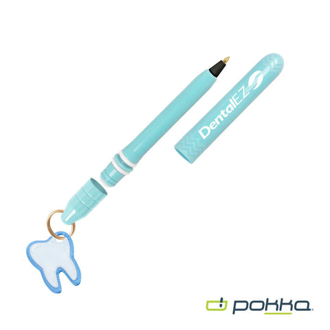 Pokka? Pocket Pen w/Dock & Gold Keyring & Charm