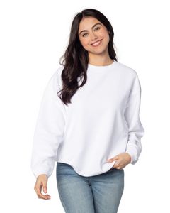 CHICKA D Ladies' Corded Crew Sweatshirt