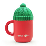 12 oz Insulated Mug with Ceramic Coated Interior - Asobu Happy Hats Beanie