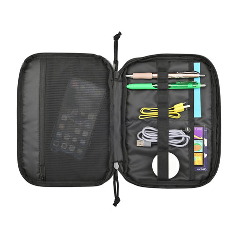 Renew Recycled rPET Slim Tech Organizer - Aware- Black