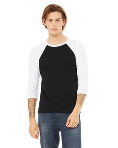 BELLA+CANVAS Unisex Three-Quarter Sleeve Baseball T-Shirt