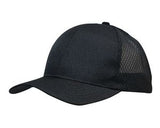 000973 Breathable Poly Twill Cap w/Honeycomb Mesh