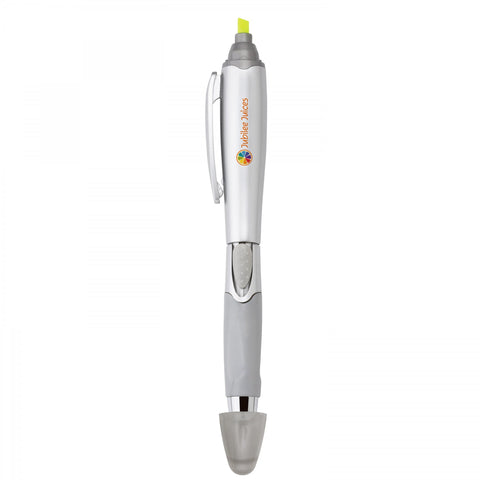 Silver Blossom Ballpoint Penhighlighter
