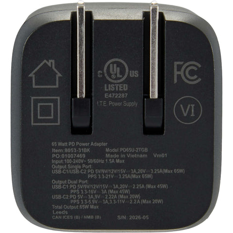 High Sierra 65W USB Wall Charger and Cable Kit