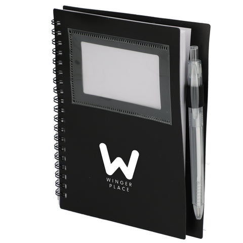 5'' x 7'' FSC® Recycled Star Spiral Notebook with Pen