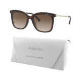 Michael Kors Zermatt Sunglasses, Tortoise/Smoke, Size 61