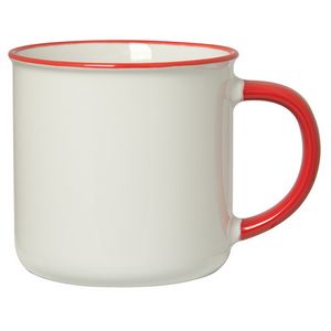 Spring 350 Ml. (12 Fl. Oz.) Stoneware Mug With Coloured Rim/Handle