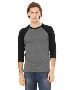 BELLA+CANVAS Unisex Three-Quarter Sleeve Baseball T-Shirt