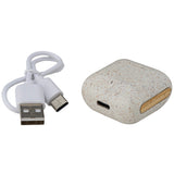 EarthTrendz Wheat Straw & Bamboo Earbuds & Case