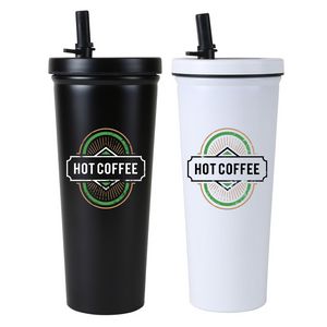 Kemble Stainless Steel Straw Tumbler 750 Ml. (25 Fl. Oz.)