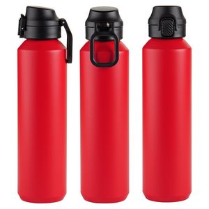 Nexus 27 oz Recycled Aluminum Bottle with Flip-Top Lid and Carabiner