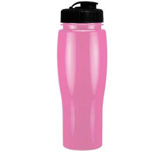 24 Oz. Contour Bottle w/ Flip Top Lid - Solid Colors
