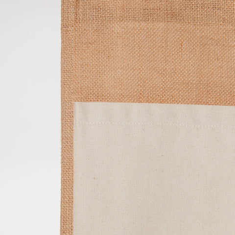 Jute Shopper Tote with Recycled Cotton Pocket