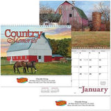 Full Colour Country Memories Spiral Wall Calendar