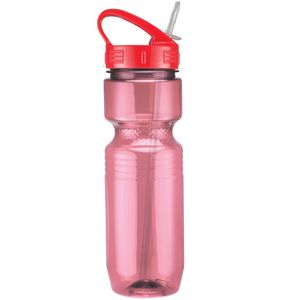 26 Oz. Translucent Jogger Bottle w/ Sport Sip Lid and Straw