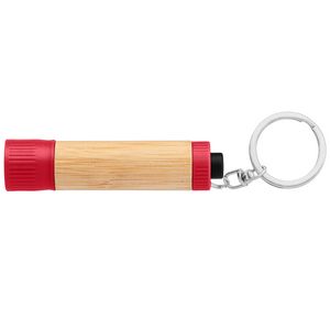 Bamboo LED Flashlight with Keyring