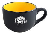 Aloha 2tone matte black/gloss yellow latte mug 16oz in Ripple gift box - Etched