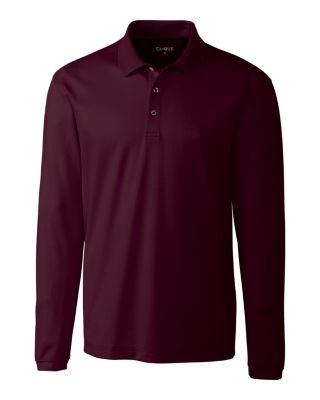 Clique Ice Pique Mens Long Sleeve Tech Polo