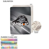 Sherpa Faux Wool Lined Micro Mink Throw, 60x80, Sublimated Edge to Edge 1 side