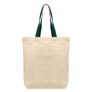 000767 Tonga - 5 oz Natural Cotton Tote w/ Color Straps