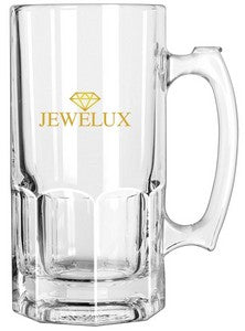 Super Mug 33.75oz clear glass stein