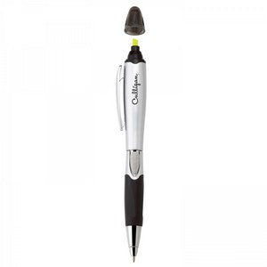 Silver Blossom Ballpoint Pen/Highlighter