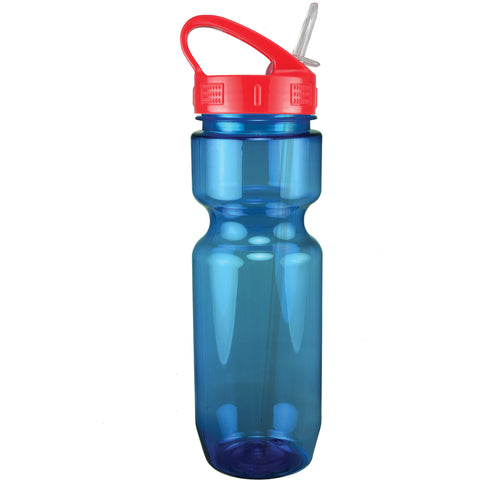 22 Oz. Translucent Bike Bottle w/ Sport Sip Lid and Straw