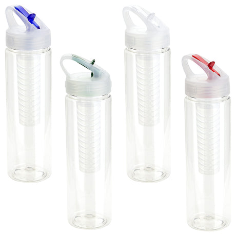 Arena 25 oz PET Eco-Polyclear™ Infuser Bottle with Flip-Up Lid