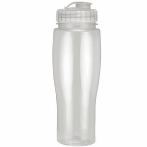24 Oz. Contour Translucent Bottle w/ Flip Top Lid